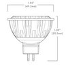 Brilliance LED MR16 Low Voltage Dimmable Lamp 4 watt