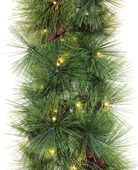 Bristle Pine Garland - 10' Sections (lit or unlit)