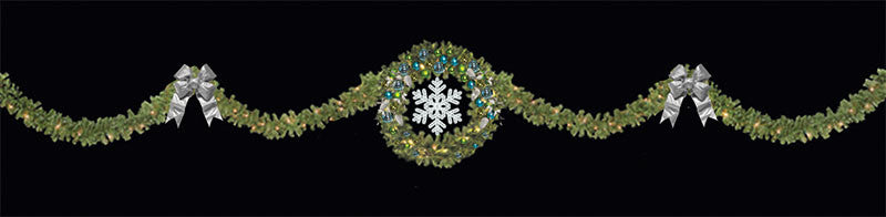 Coastal Skyline Overhead LED with 50" Wreath