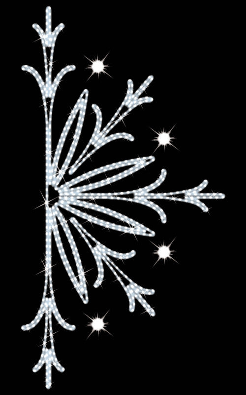 Pole Mount - Half Snowflake Design with LED