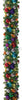 Jewel Tone Garland with LED mini lights, 10' section