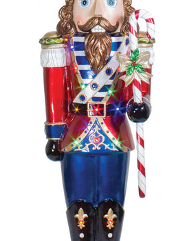 Lit Jeweled Nutcracker Display