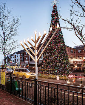 Hanukkah Menorah Display 6' or 9' sizes