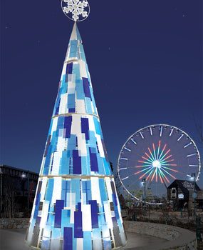 Mosaic Holiday Tree - 3 color options and 2 sizes