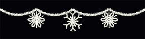 Snowflake Skyline (White/Silver Garland), LED