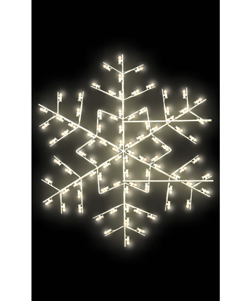 Pole Mount - LED 5' Snowflake, Star or Diamond Design