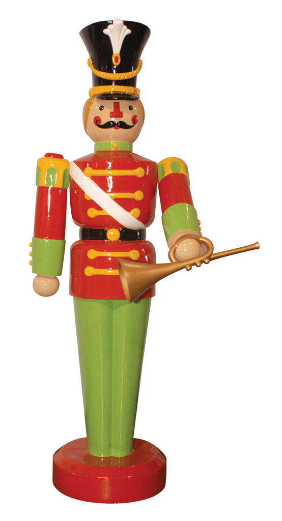 Fiberglass Toy Soldier Trumpeting 75"