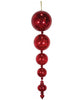 Mercury Ball Finial Ornaments - Red, Gold or Silver (set of 2)