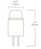 Brilliance LED Micro G4 Bipin Bulb