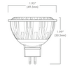 Brilliance LED MR16 Low Voltage Dimmable Lamp 7 watt