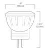 Brilliance LED MR8 Low Voltage Dimmable LED Lamp 1.5 watts