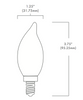 Brilliance LED Low Voltage Candelabra Edge Filament LED Lamp