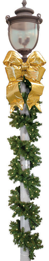 Double Bow & Garland Accent Kit - Gold or Red (Lit or Unlit)