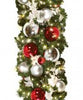 Candy Cane Garland with LED Lights, 10' section