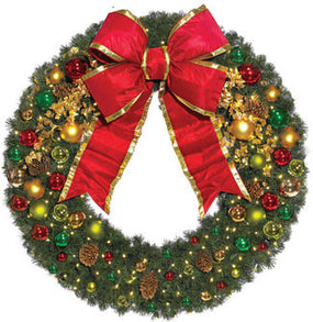 Classic Wreath - 3' to 12' Sizes with LED Lights