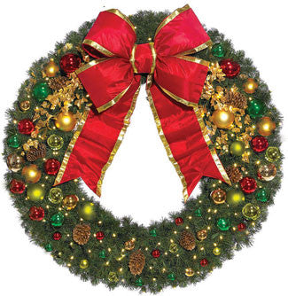 Classic Wreaths - 10' - 12' Sizes with LED Lights