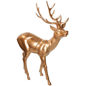 Elegant Deer in Matte Gold Leaf