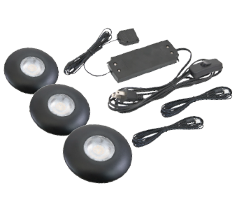 FUT-3 Futura Low Voltage LED Disc (3-Disc Kit) Available in Black, Nickel or White