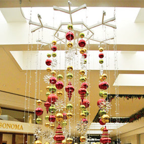 Overhead Ornament Drop with 8' Snowflake Frame