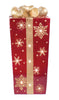 Lit Fiberglass Gift Box with Snowflake Design