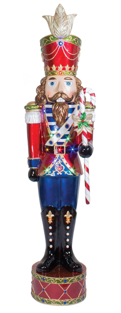 Lit Jeweled Nutcracker Display