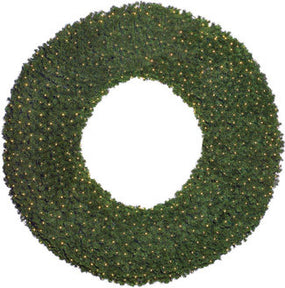 Natural Mountain Pine Wreath - 3' to 12' Sizes with LED Lights