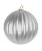 Ribbed Ornaments - Red, Gold or Silver in Matte or Shiny (Set of 12)