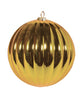 Ribbed Ornaments - Red, Gold or Silver in Matte or Shiny (Set of 12)