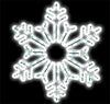 LED Ropelight Snowflakes with White Lights