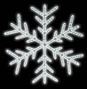 LED Ropelight Snowflakes with White Lights