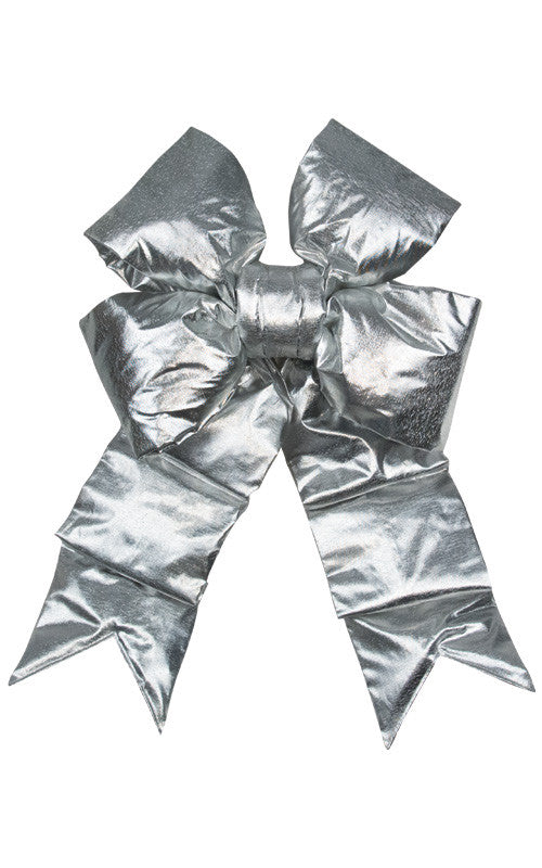 Silver Structural Bow with Tails (all weather)