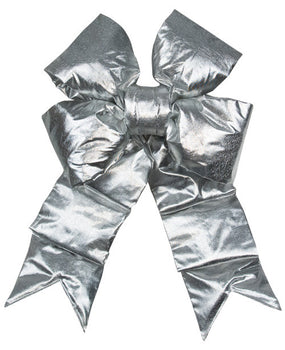 Silver Structural Bow with Tails (all weather)