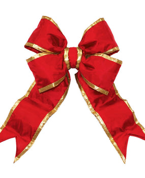 Red Structural Bow with Gold Trim (All weather)